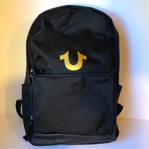Black and gold true religion backpack Clearance